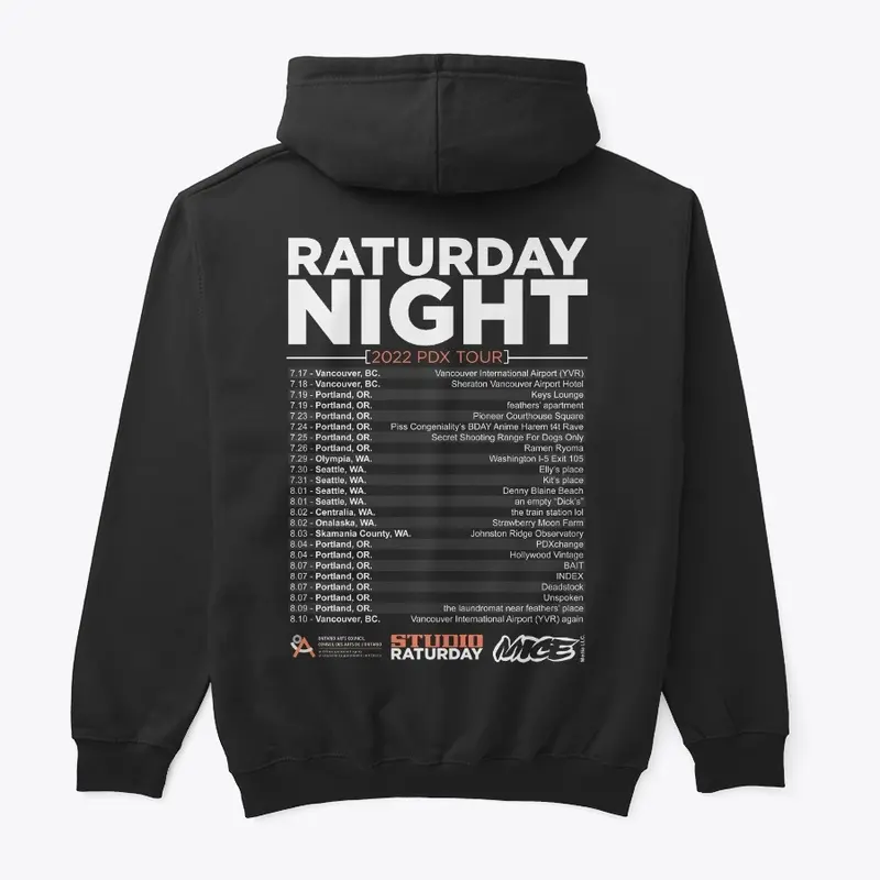 raturday tour hoodie